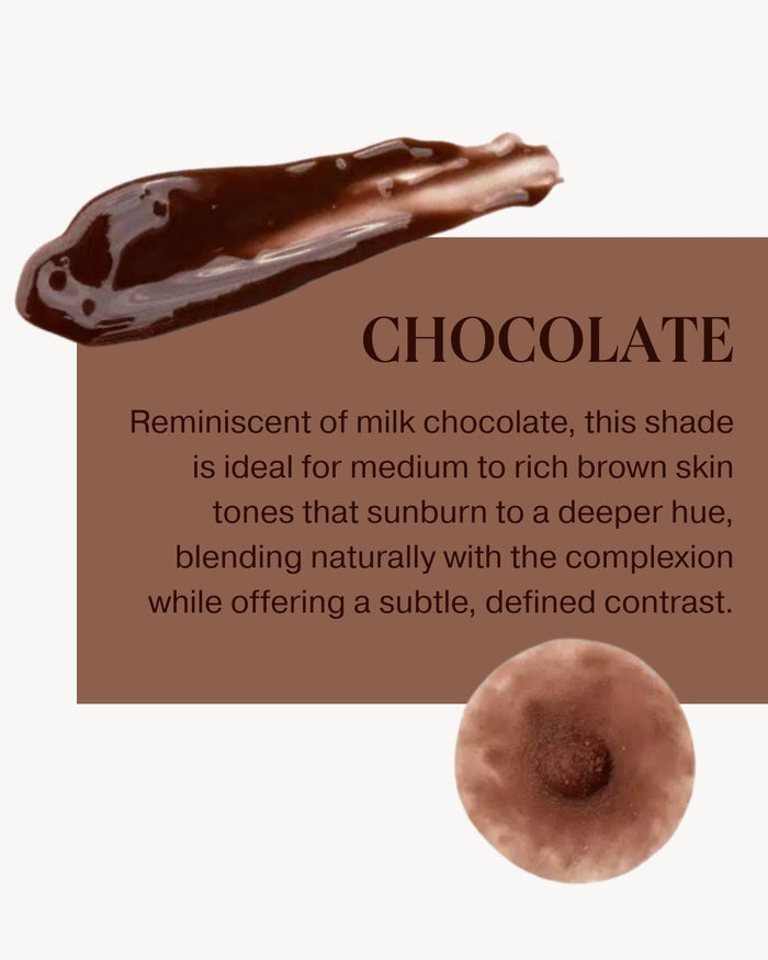 Pink Perfect Prosthetic Nipples in Chocolate