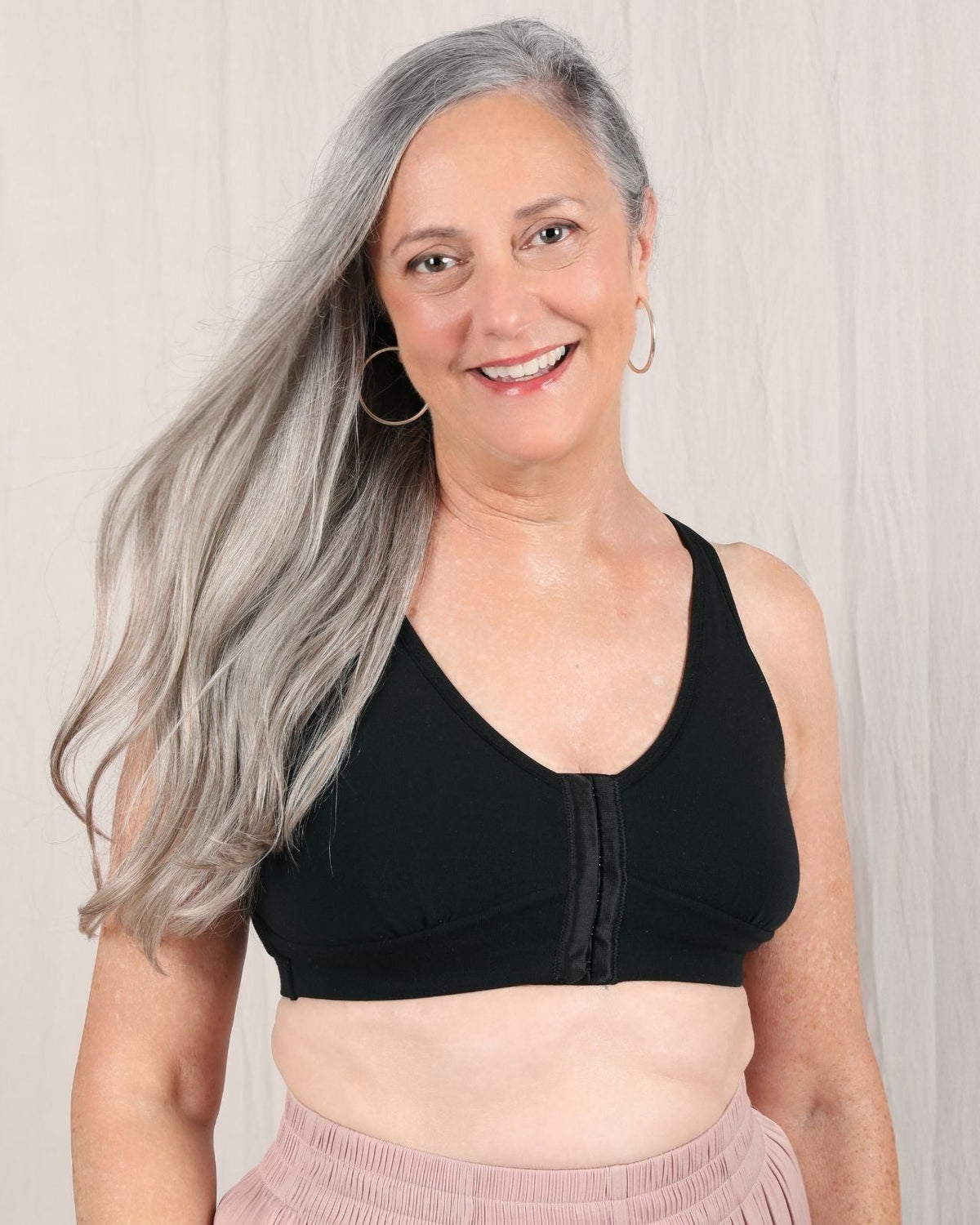 Rora Pocketed Front Closure Bra