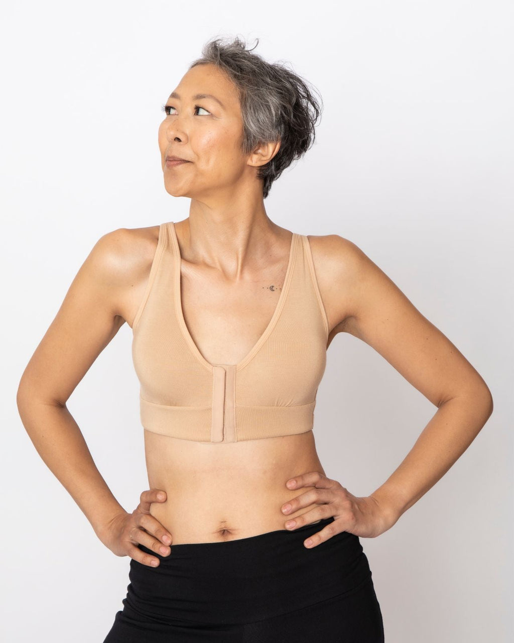 Rora Pocketed Front Closure Bra