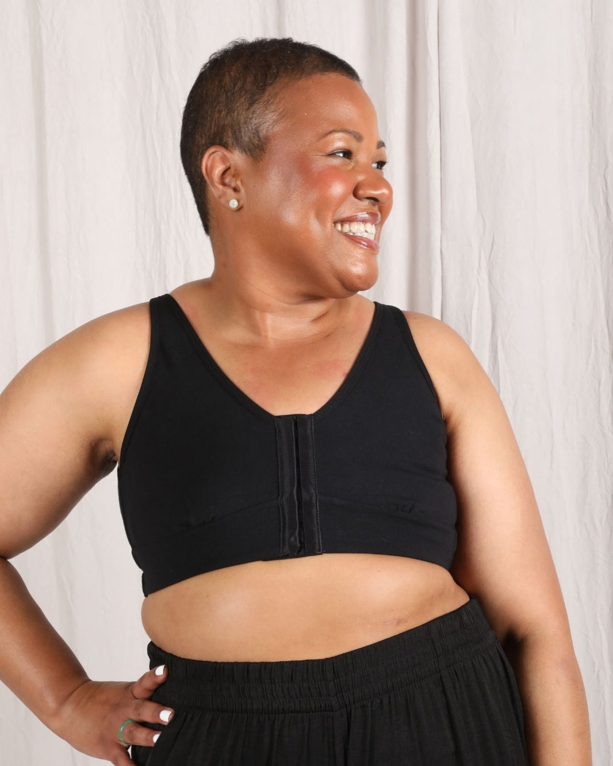 Rora Pocketed Front Closure Bra