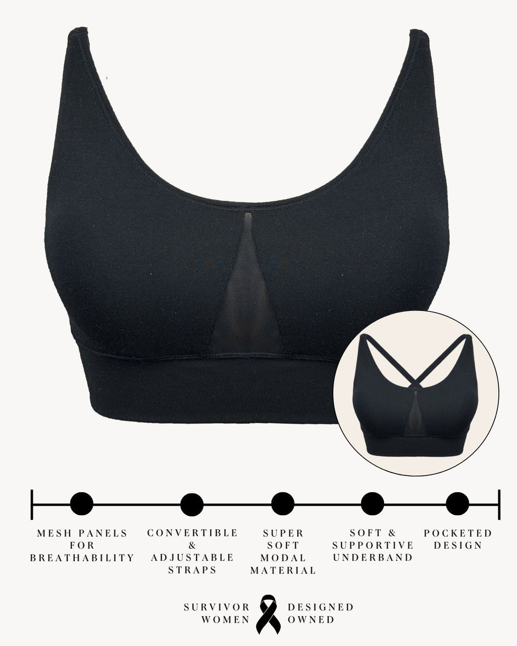 Leslie Leisure Pocketed Bra