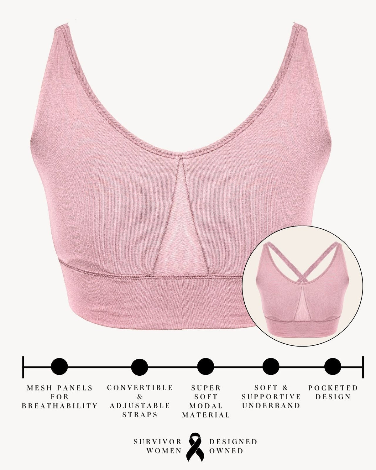 Leslie Leisure Pocketed Bra