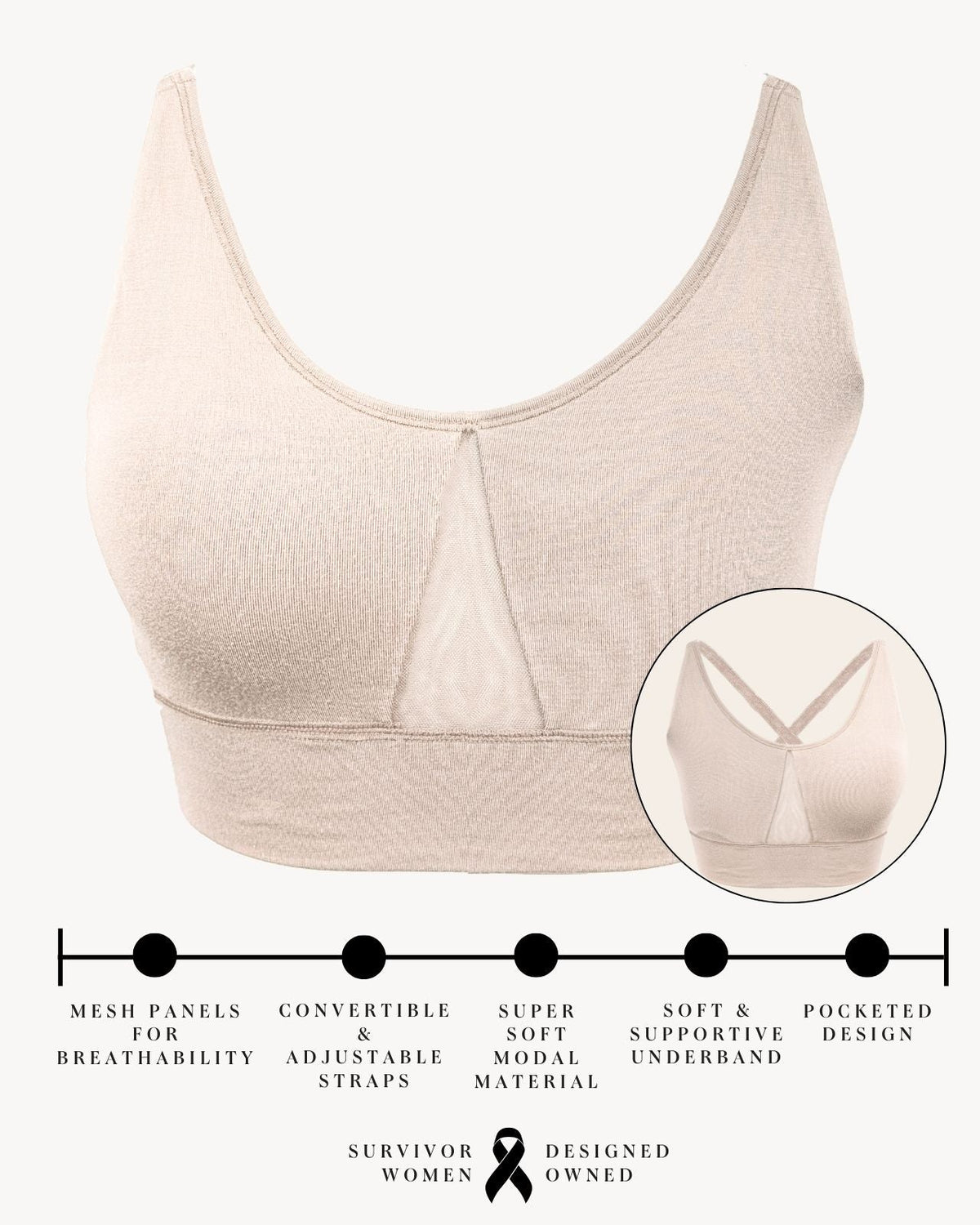 Leslie Leisure Pocketed Bra