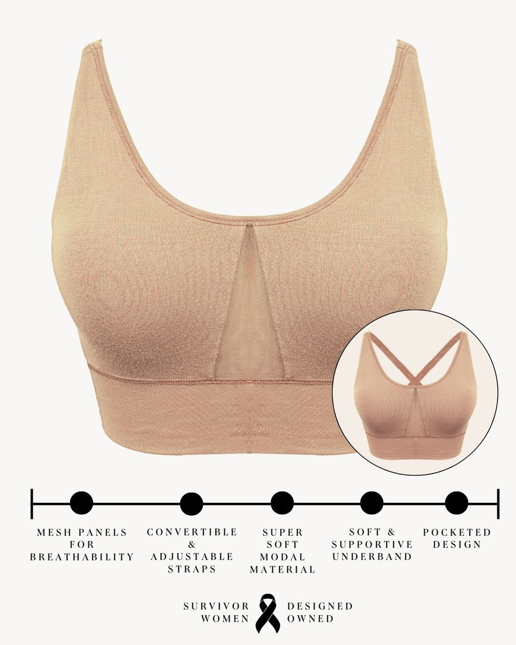 Leslie Leisure Pocketed Bra
