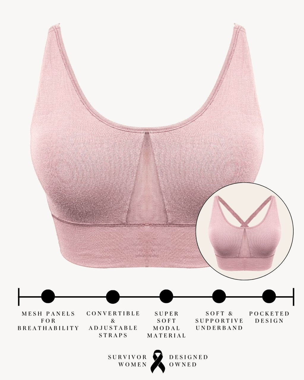 Leslie Leisure Pocketed Bra