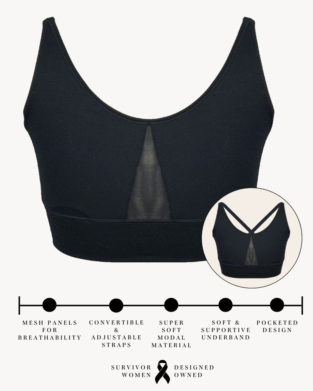 Leslie Leisure Pocketed Bra