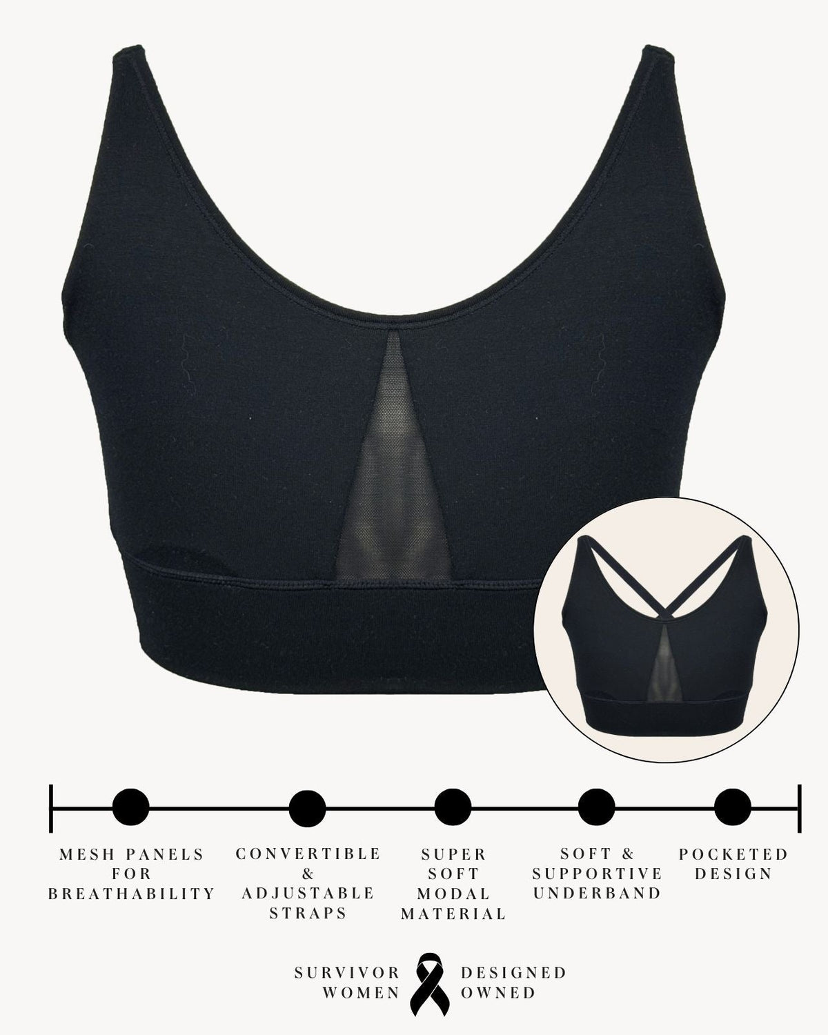 Leslie Leisure Pocketed Bra