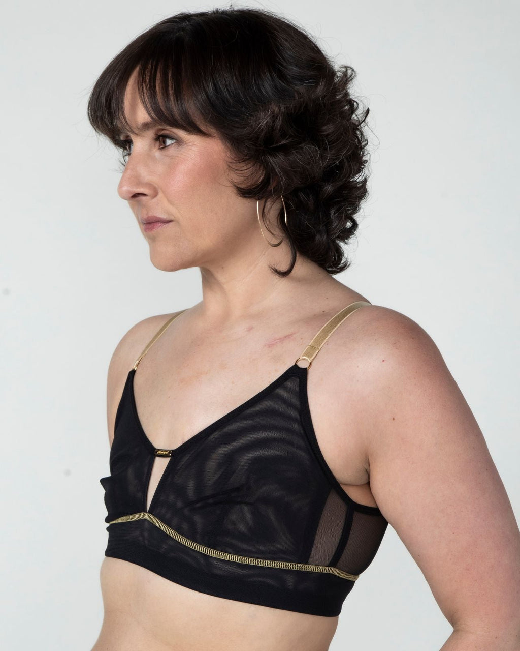 Victoria Mesh Keyhole Bralette with Free Brief