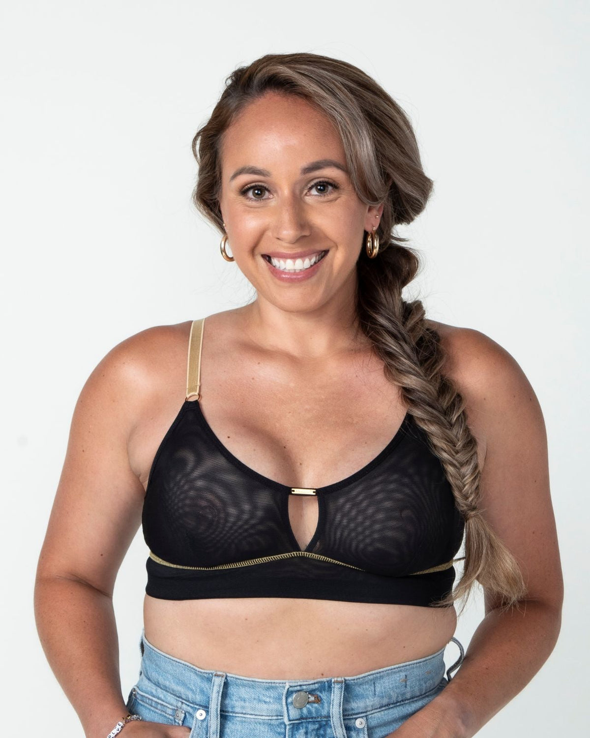 Victoria Mesh Keyhole Bralette with Free Brief