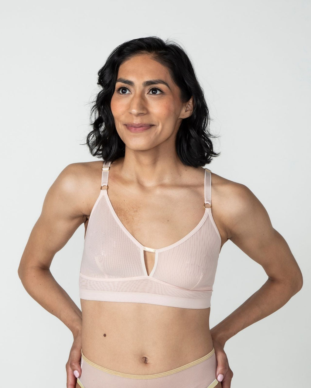 Victoria Mesh Keyhole Bralette with Free Brief