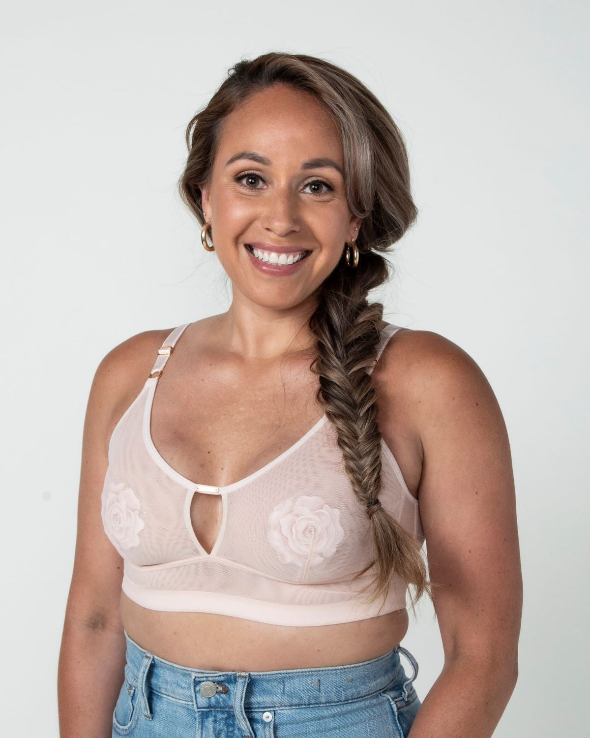 Victoria Mesh Keyhole Bralette with Free Brief