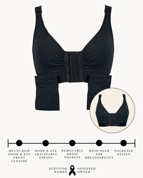 Front Closure Post Surgical Bra