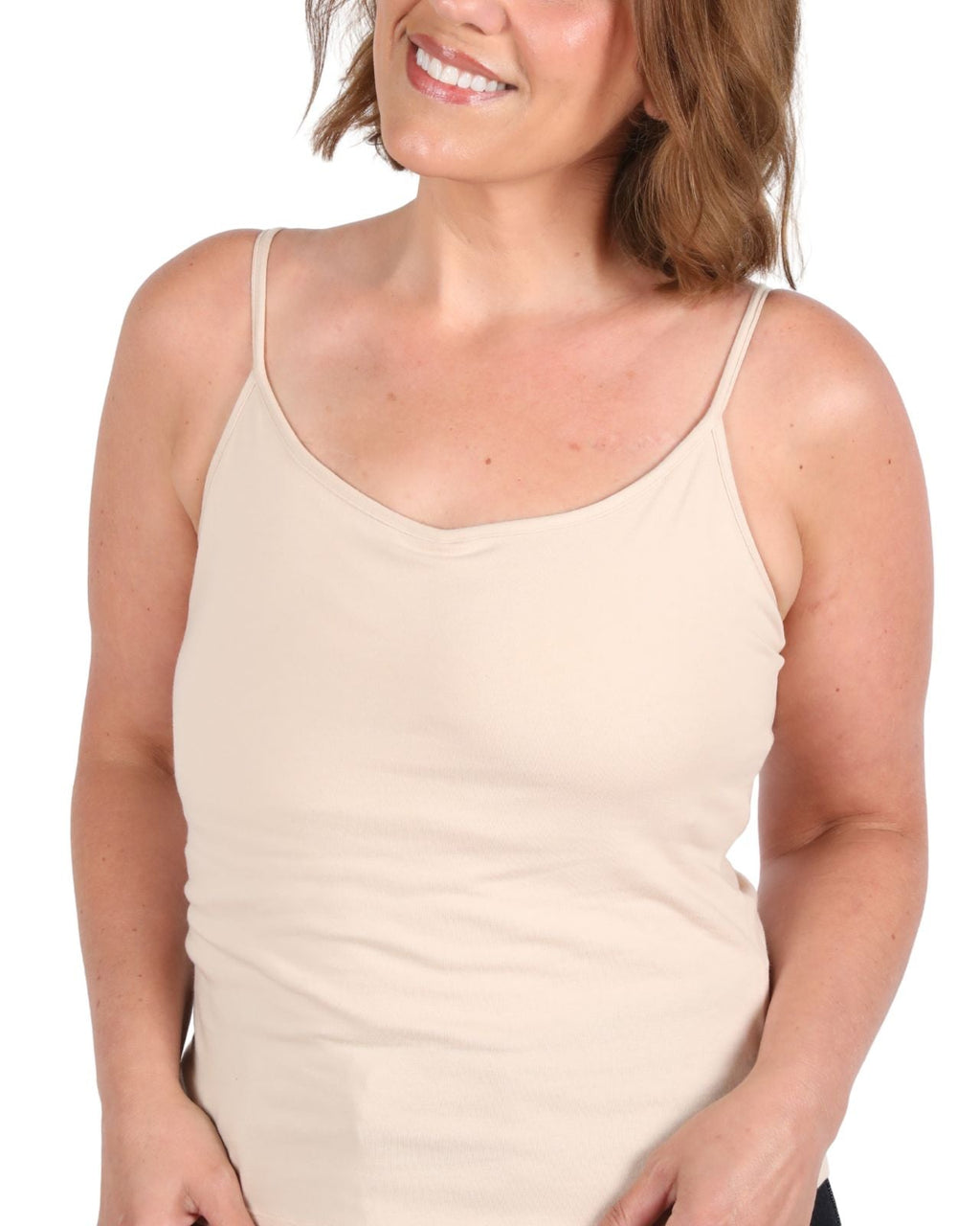 Fitted Cotton Camisole with Shelf Bra
