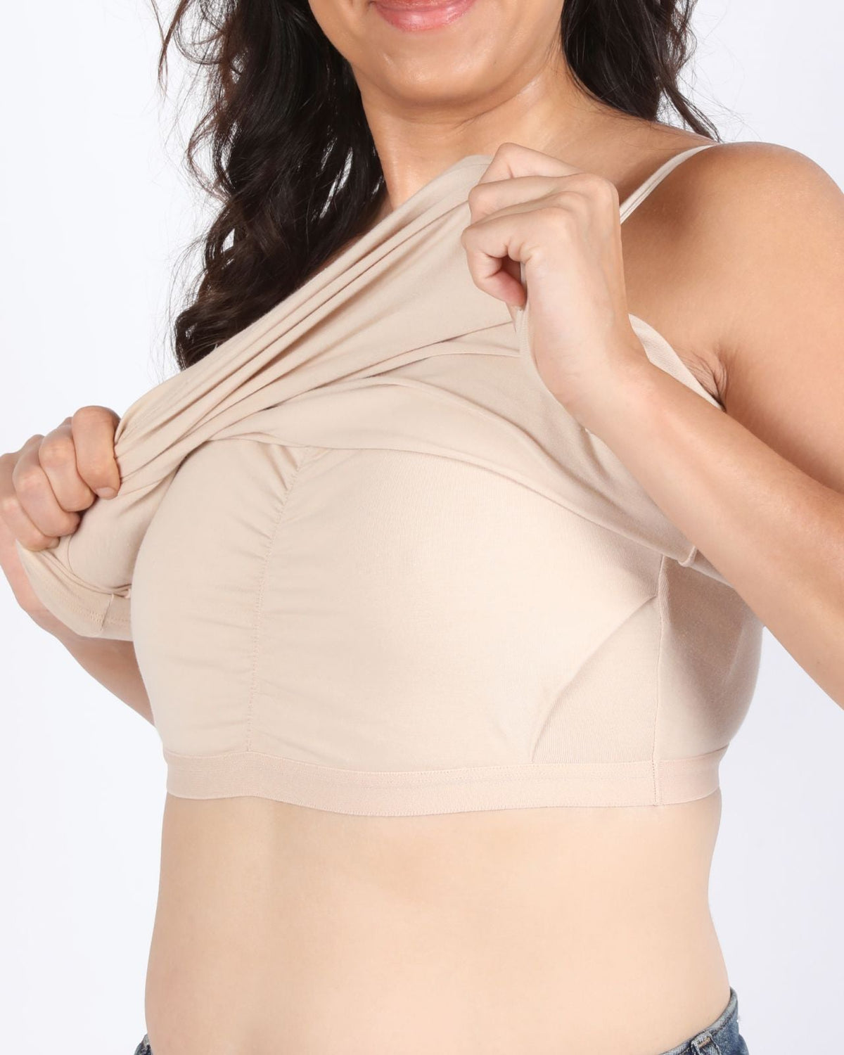 Fitted Cotton Camisole with Shelf Bra