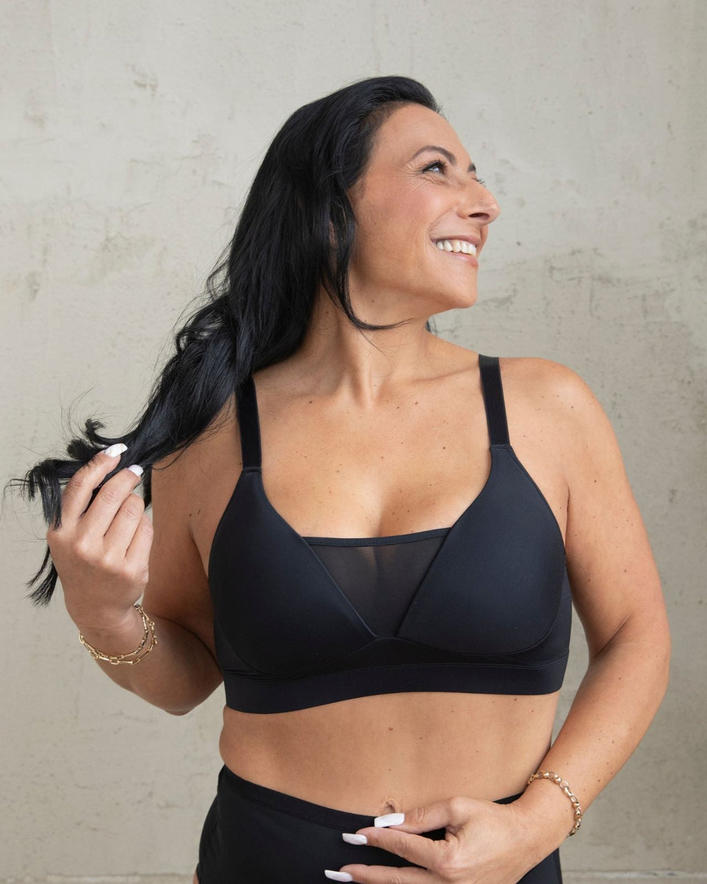 Brenda Pocketed Molded Cup Mesh Bra