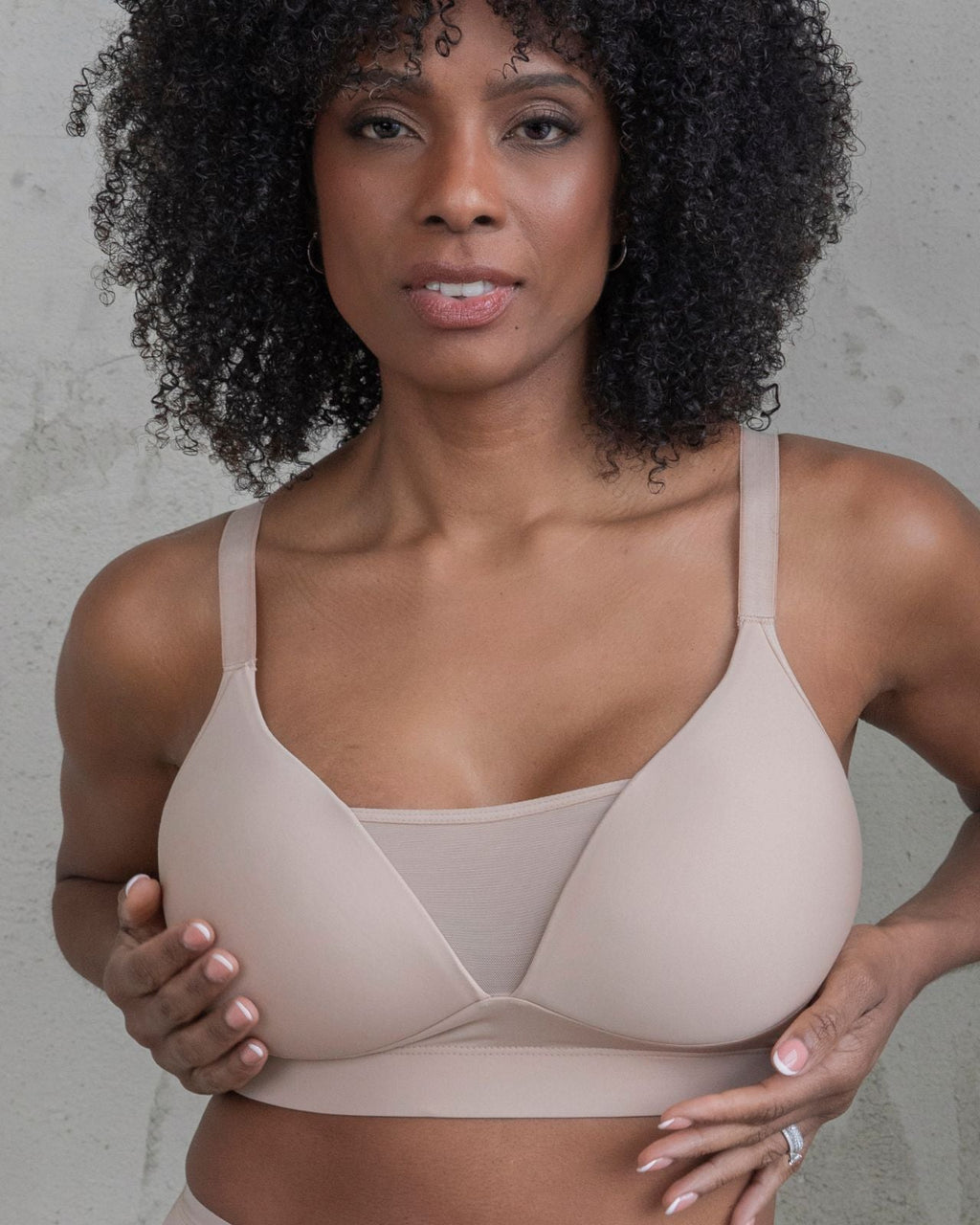 Brenda Pocketed Molded Cup Mesh Bra