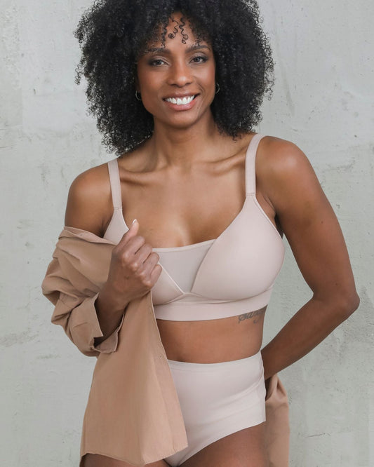 Brenda Pocketed Molded Cup Mesh Bra