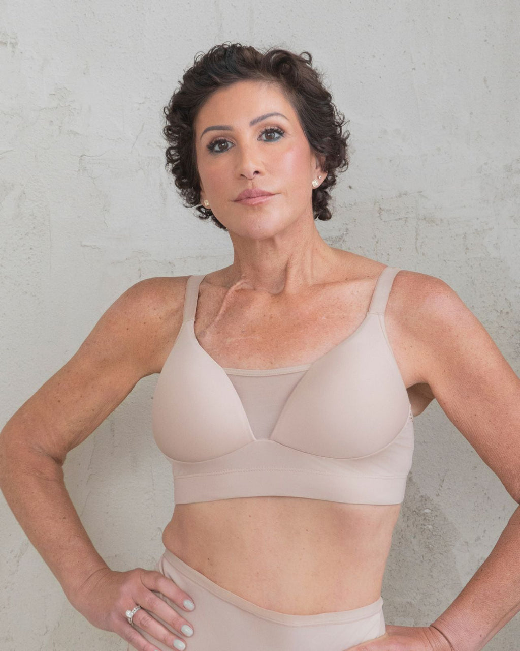 Brenda Pocketed Molded Cup Mesh Bra
