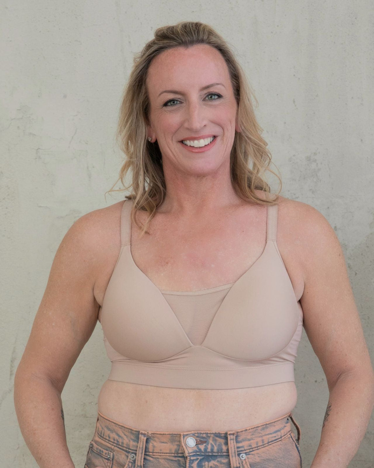 Brenda Pocketed Molded Cup Mesh Bra