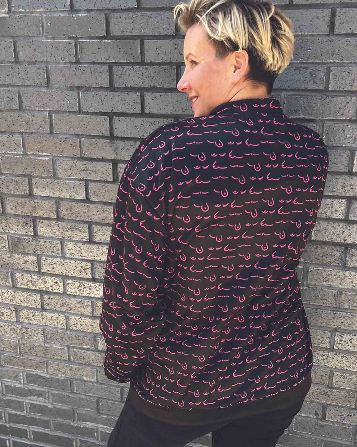 F(oo)B Breast Cancer Bomber Jacket