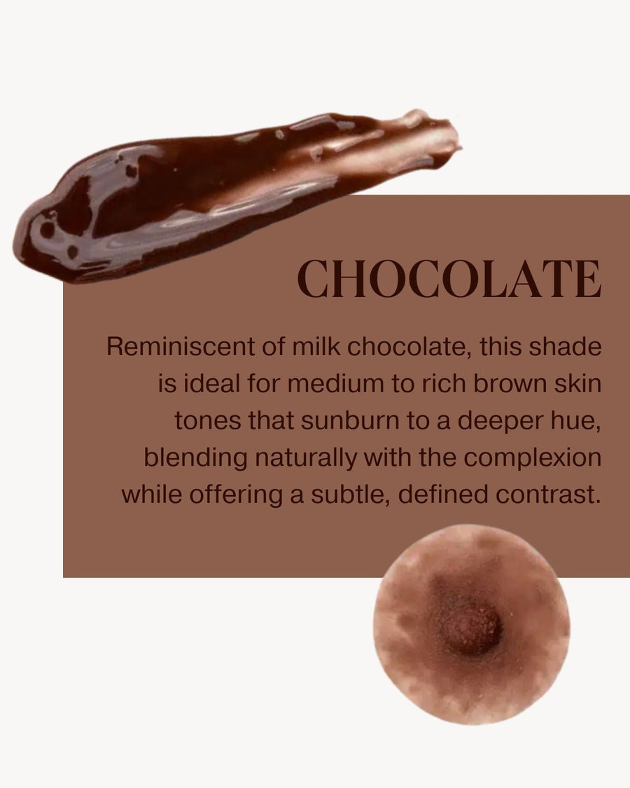 Pink Perfect Prosthetic Nipples in Chocolate