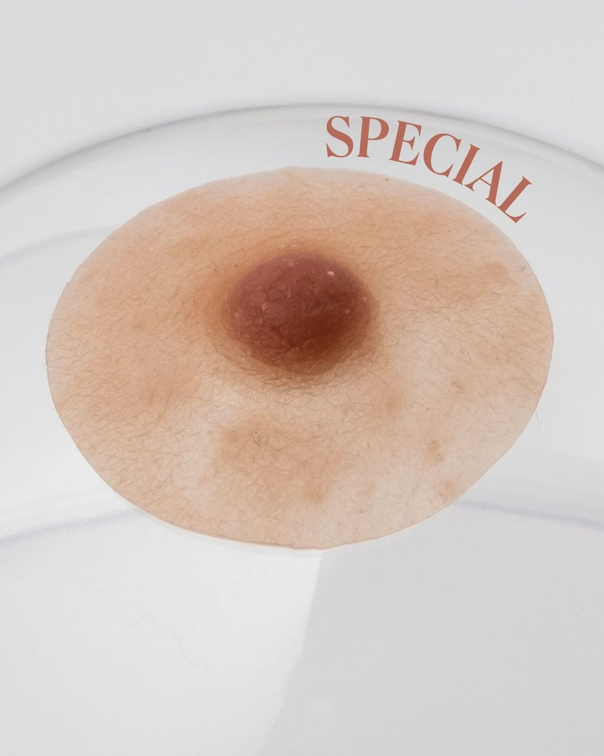 Pink Perfect Prosthetic Nipples in Tan