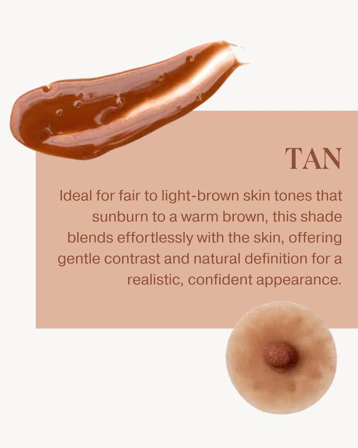 Pink Perfect Prosthetic Nipples in Tan