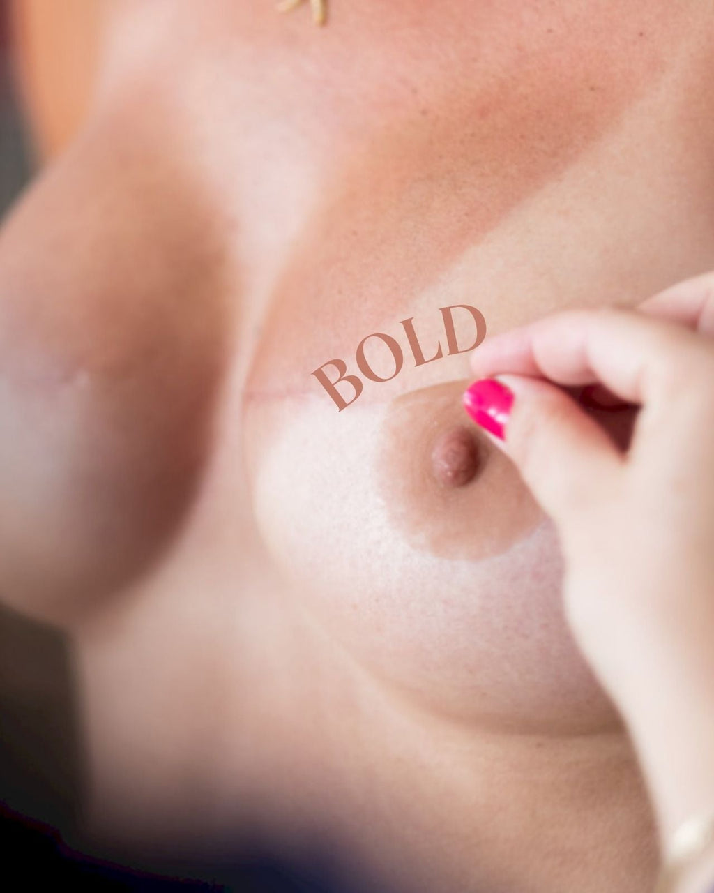 Pink Perfect Prosthetic Nipples in Tan