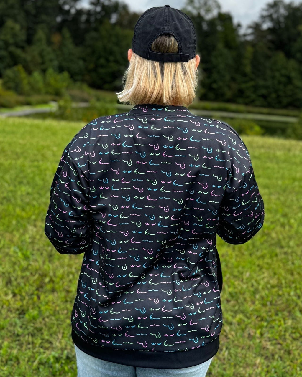 F(oo)B Breast Cancer Bomber Jacket