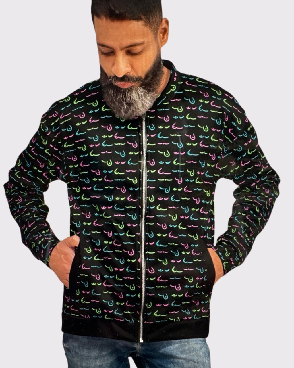F(oo)B Breast Cancer Bomber Jacket